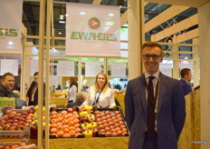 Pawel Napiorkowski from Ewabis with Adriana Rudwicka in the background.