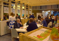 Meeting area in the middle of the Polish pavilion.