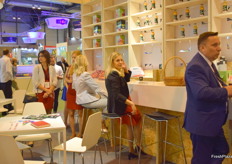 Visitors to the Polish pavilion had the opportunity to taste the country's apple juice.