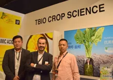 Antonio J. Rodriquez Herrera (middle) from TBIO Crop Science, meeting with visitors to his stand.