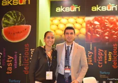 Esra Soyleyen- Co-ordinator International Trade and Yigit Aslan-Export Sales Manager from Aksun.