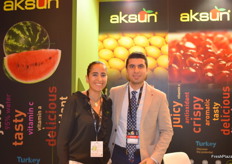 Esra Soyleyen- Co-ordinator International Trade and Yigit Aslan-Export Sales Manager from Aksun.