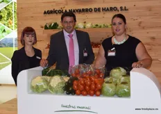 Agrícola Navarro, producers and exporters of vegetables. From left to right: Jara Conde, Antonio Sabiote and Juani Navarro.