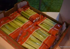Snacking celery in individual packs from Horto Fortini España.