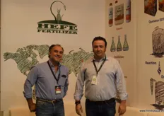 Alfonso Saenz and Jose Manuel Hernández, of Hefe Fertilizer, Spanish producers of fertilizers present in 32 countries.