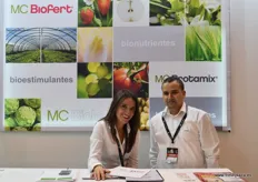 McBio, a producer and distributor of bionutrients and biostimulants. In the photo: Roselle Martinez and Ali Mahious.