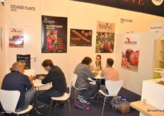 Very busy at the Escande Plants booth