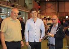 Rotom gets to know the Fruit Attraction. Left to right: Lieven Coppieters, Roel de Winter and Luc Claus.