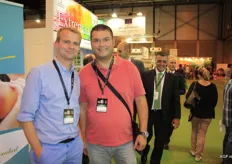 Tom and Gabriel of Allegria Fruit, exporter to Italy and Spain.