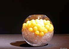 Again Sygenta España, but this time with Dulcemiel. This is a specialty tomate. It's a great tasting expereince, innovative snack size. It's a sweet green tomato, but this time it's honey-colored, oval shape and extraordinary taste.