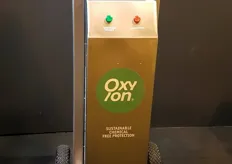 Oxyion and their advanced sanitation system. Only in the market since august this year. It's a portable system for sanitation of trucks, cold rooms and distribution centers without the use of chemicals.