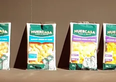 Huercasa 5 Gama and baked sweet potato. Sweet potato and pumpkin cooked and peeled, cubed and 100% natural. No additives or preservatives. Both are commercialized since august this year.