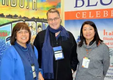 Deborah L. Payne, Thomas J. Payne and Julia Zhu of the US Highbush Blueberry Council.