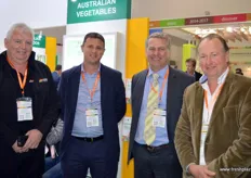 Patrick Ulloa of the Costa Group, Fabian Carniel, CEO at Mulgowie, Michael Nixon and Mark Kable of Harvest Moon. The latter three are present to support the export of Australian fresh vegetables into China.