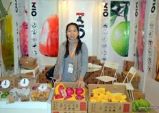Nancy Su from Hainan, grower and exporter of tropical fruits from the province. The company also has an office in Shanghai.