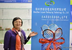 Mrs Hu Qiong of Shenzhen Lvyuan Packaging Technology.
