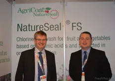 Simon Matthews and Robert Round at the Agricoat stand