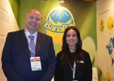 Mark O'Sullivan and Alessia Pilade at the Banabay stand. The company are looking to introduce new products to their offer early next year.