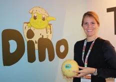 Saskia Polak of Total Produce with the Dino Melon