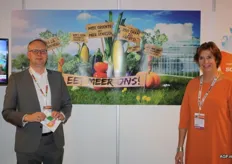 Wouter Rosekrans and Karin Bemelmans of the Food Centre informed visitors about, among other things, the new food pyramid and also showed how many vegetables make up the new recommended amount of 250 grammes.