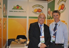 "Meir Ben-Artzy and Eran Nadler from MOR promoting the medjoul dates and the "Bonbon"