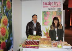 Kevin (left) and Phom (right) from the Passion Fruit Dambri Cooperative in Vietnam.
