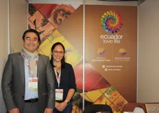 Andrea Montoya and Juan Patricio Navarro from Pro Ecuador. They represent the fresh produce-companies from Ecuador and are looking for new trad possibilities. They see the export from the country growing, especially for bananas, roses and cocoa.