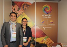 Andrea Montoya and Juan Patricio Navarro from Pro Ecuador. They represent the fresh produce-companies from Ecuador and are looking for new trad possibilities. They see the export from the country growing, especially for bananas, roses and cocoa.