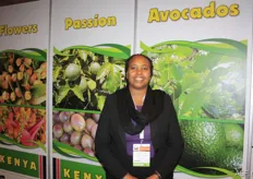 Carol M. Muumbi from the AFFA (Agriculture Fisheries and Food Authority) in Nairobi. She represents the companies from Kenya and helps them with finding the right contacts to trade with.