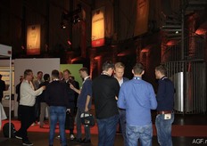 Some visitors talking to each other.