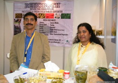 Marketing Director Joseph Shaji with Shyla Joseph for Rehoboth, a gherkin exporter from Taminaldu, India established in 2012.