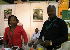 Magdaline Warimu from Mofarm Fresh Fruits with Managing Director Samson Wakibia, Wintechs Merchants Limited (Kenya).