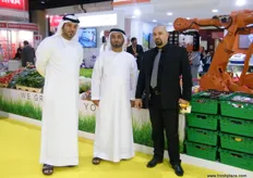 Adil Alhardi with Mohammed Alamiri (Acting Deputy Director - Agricultural Operations) and Rami Jamal (Managing Director), both from Elite Agro (Abu Dhabi)
