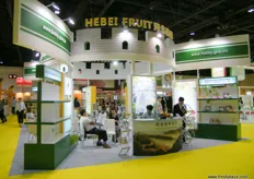 At the Hebei, China stand .. promoted different pear varieties at WOP
