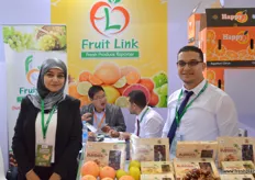 Mrs Asmaa Osman, sales coordinator, Mahmoud Osman, Managing Director and Ayman Bayoumy, all from Fruit Link, are presenting Egyptian fruits to the Eygptian market.