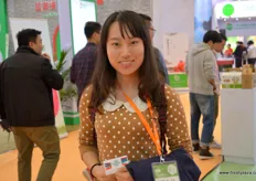 Ruby Qi of Laiwu Taifeng Foods. The company growers and exports ginger and garlic in Shandong province.