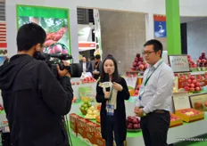 A number of domestic television crews covered the event.