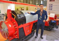 Peng Gang, Sales Manager at Agribot at the Nanjing department (Nanjing AI-Point Intelligent Technology). Agribot's technology focusses on precision delivery of fertilisers and pesticides.