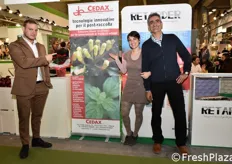 Right: Michele Sardo from Xeda France with Elisa Penna and a colleague.