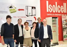 Group photo at the Isolcell stand. Left to right: Andrea Weber, Hubert Wieser, Martin, Chiara, Fabio and Giorgio Pruneri.
