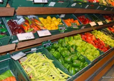 A view of the wide selection of peppers in Serbia.