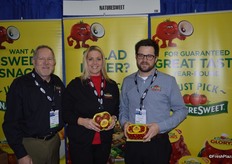 Bruce Gilkerson, Summer Jones and Chris Holden with NatureSweet. Summer shows Jubilees and Chris hold the Cherubs.