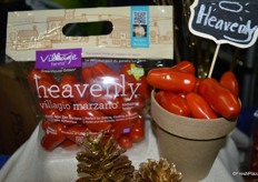 Heavenly tomatoes on display in the booth of Village Farms.
