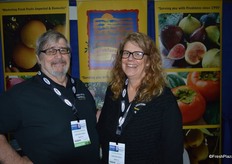 George and Susan Kragie with Westen Fresh Marketing. Although the season will be finishing up soon, they still had California figs on display.