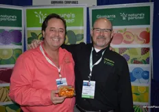 Giumarra's Gary Caloroso showing goldenberries, together with Scott Ross.
