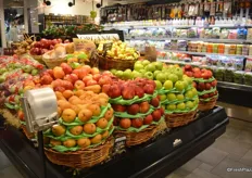 A relatively small section of the produce department is carved out for organic fruit.