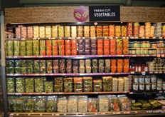 The customer has enough choice when it comes to fresh- cut vegetables