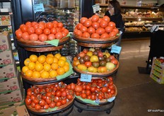 Mobile racks allow the produce to be moved if necessary.