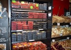 Large selection of berries.