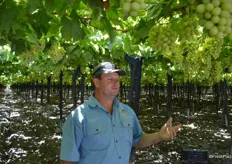 Kobus Bothma shows us the vineyards.